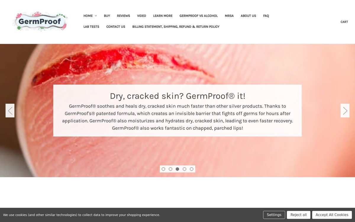 GermProof.com website preview