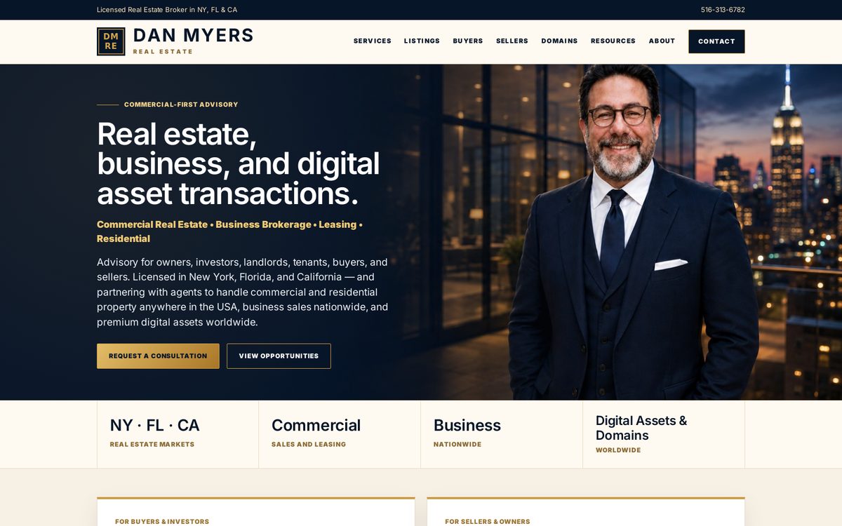 DanMyersRealEstate.com website preview